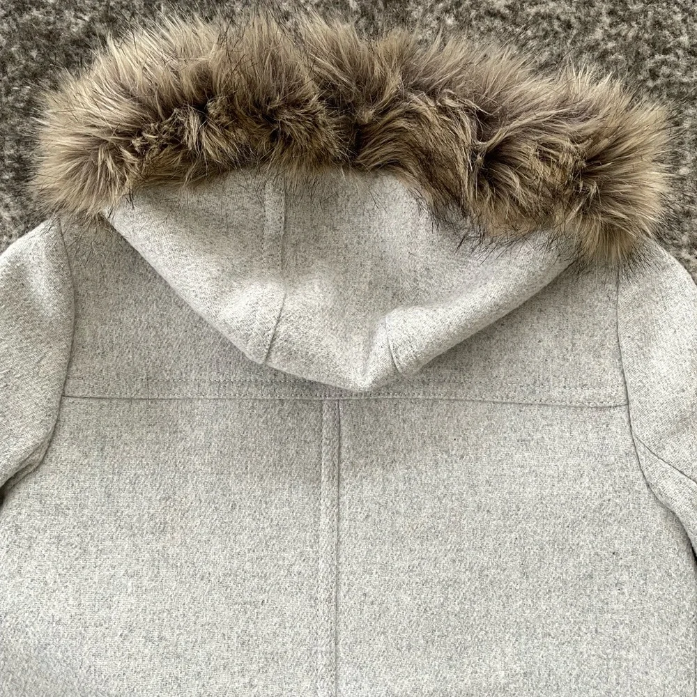 J. Crew Pea Coat feat. Faux Fur trim